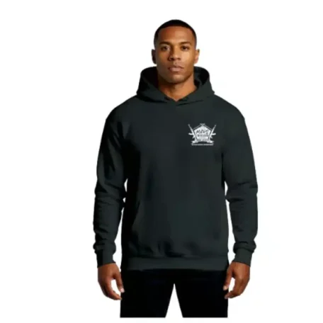 Black Printed Hoodie