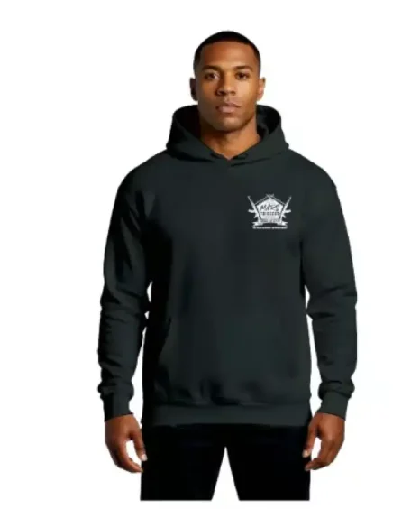 Black Printed Hoodie